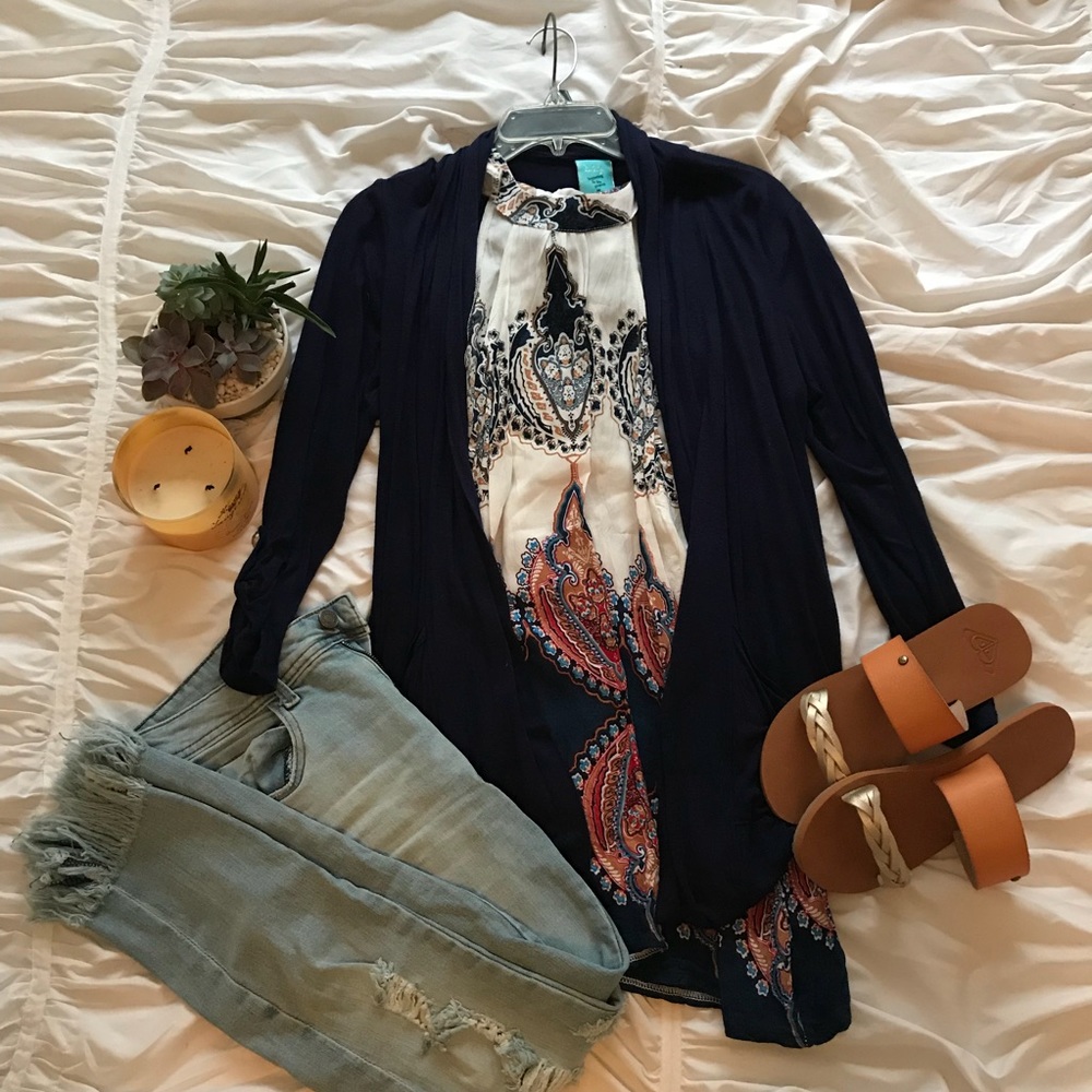 Navy kimono